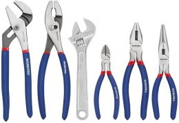 Set of 6 WORKPRO pliers and wrenches }
